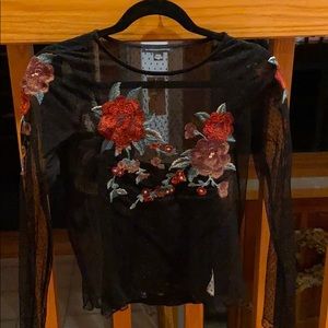 Black mesh shirt from American Eagle